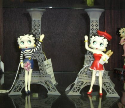 Betty Boop in Paris Candlesticks - Click Image to Close